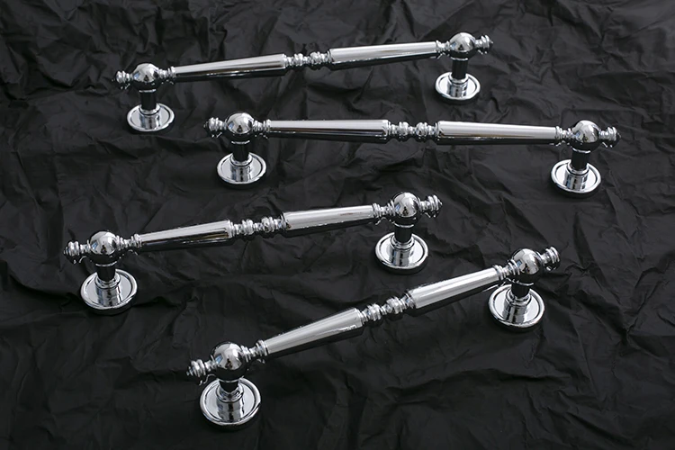 Luxo Armário Alças, Prata Móveis Hardware, Gaveta