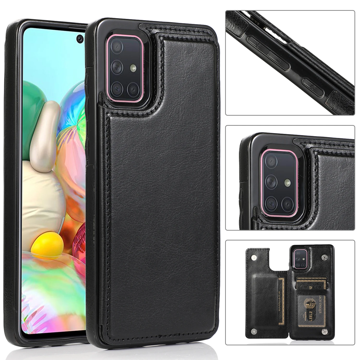 

Phone Case For Samsung A33 A53 A73 A13 A52 A72 A51 A71 A50 A70 A22 A82 A12 A42 A21 A30 A20 A10 A14 A54 5G Card Leather Cover