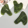 Helu Jade Gua Sha Tool Xiuyan Jade Heart-shape Massager Neck Massage Guasha Beauty Product Skin Care health Tool 4 Helu Jade Gua Sha Tool Xiuyan Jade Heart-shape Massager Neck Massage Guasha Beauty Product Skin Care health Tool 4
