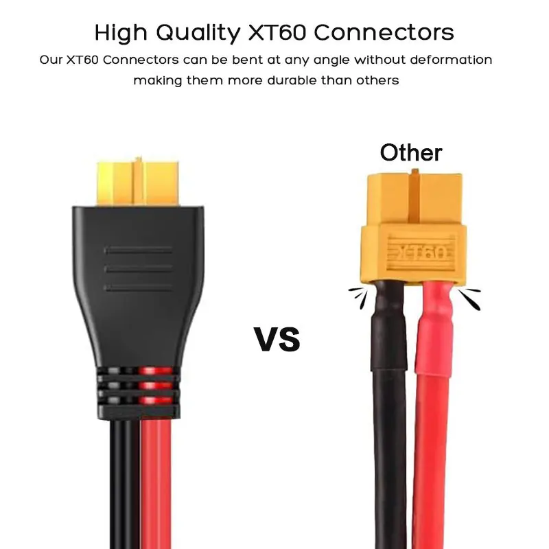 3m/10Ft 12AWG Solar Connector for XT60 Adapter Cable terminal connector solar panel connector cable for ALLPOWERS R600 299Wh R1500 R2500 Ecoflow River Delta Solar Generator