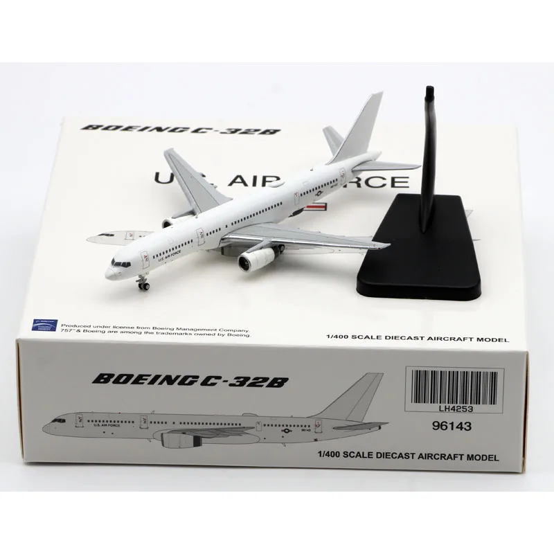 

LH4253 Alloy Collectible Plane Gift JC Wings 1:400 USAF Boeing C-32B Diecast Aircraft Jet Model EC-GCM Reg:99-6143 With Stand