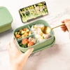 Color KidSilicone Portable Bowl Lunch Box For Baby Microwave Bento Box Feeding Fresh Food Container Feeding Children's Tableware 3