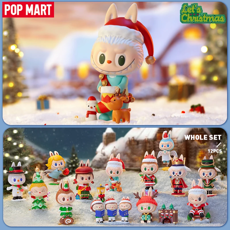 Pop Mart The Monsters Together Christmas Series Blind Box Toy Kawaii Doll Action Figure Toy Caixas Modello Da Collezione Mystery Box