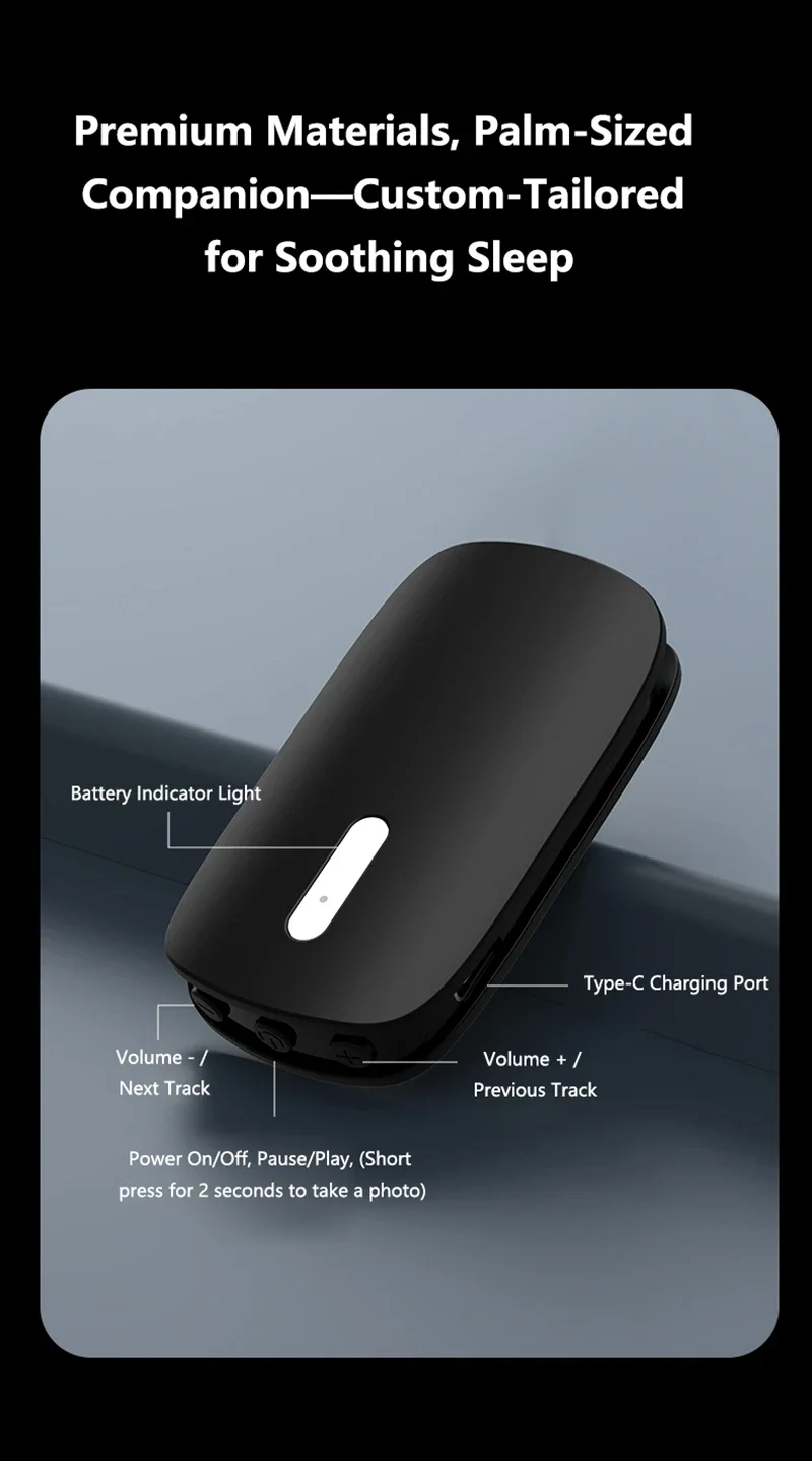Smart Pillow Bluetooth Speaker For Sleep Enhancement_voghion.com