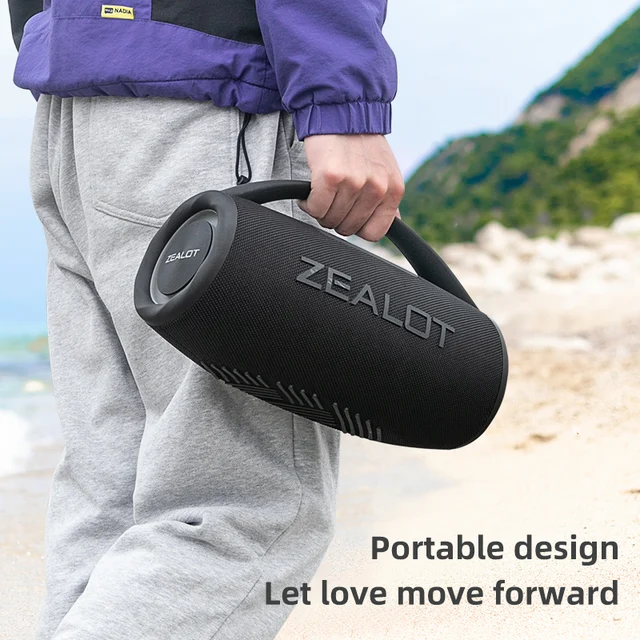 ZEALOT S97 80W Wireless speaker, Outdoor Portable Subwoofer Speaker, Hifi Sound quality,Dual Pairing, Fast Charging,16000mAh.