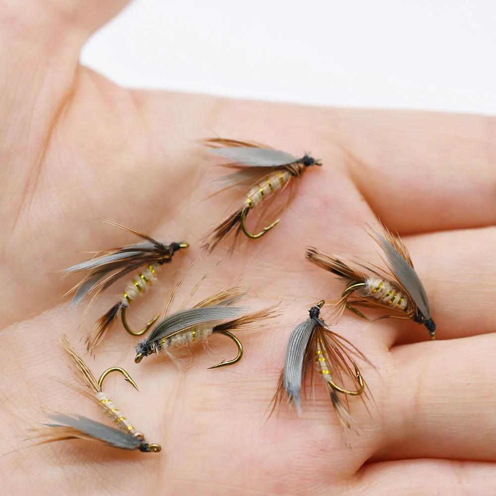 5-10Pieces Maggot Fly Fishing Wet Trout Flies Worm Soft Bait for Trout  Salmon Perch Fishing