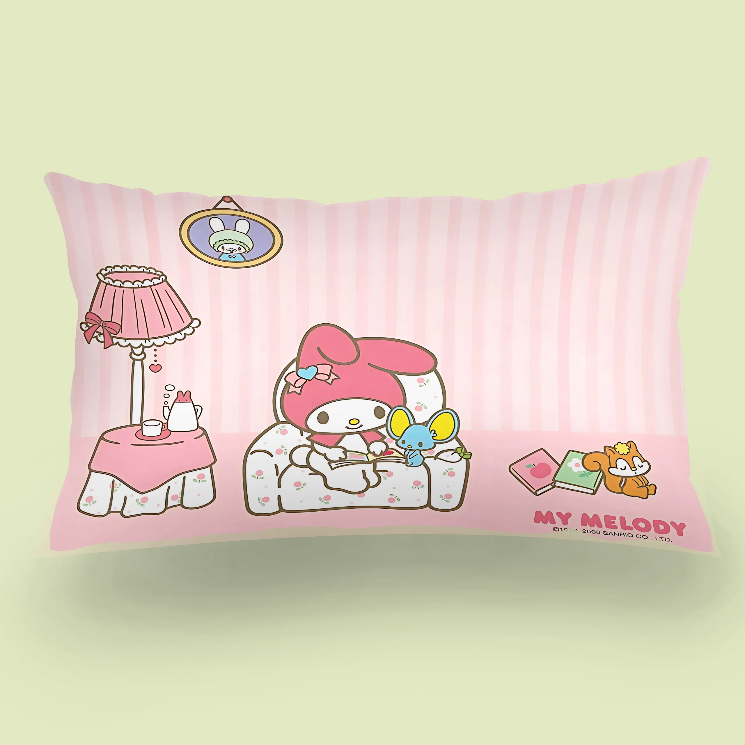 Cartoon My Melody Pillow Covers Cartoon Sofa Decorative Home Double-sided Printing Short Plush Cute Cushion Cover 6