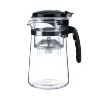 High-temperature resistant and elegant cup, household tea set, one-click tea and water filtration, glass teapot cover 6