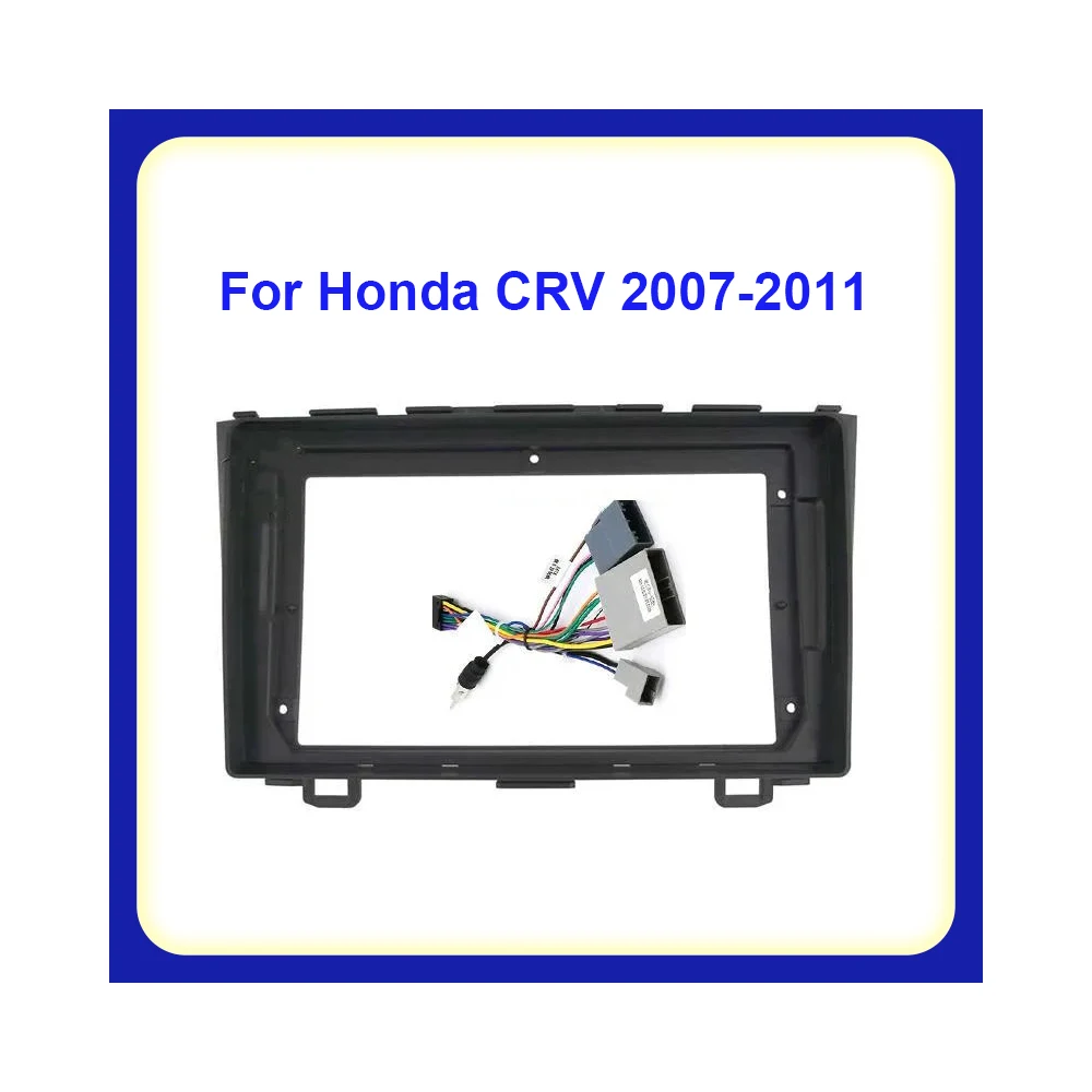 9 Inch Stereo Panel Dashboard Kit Refitting Installation Frame Car Radio Fascias for Honda CRV CR-V 2006-2011