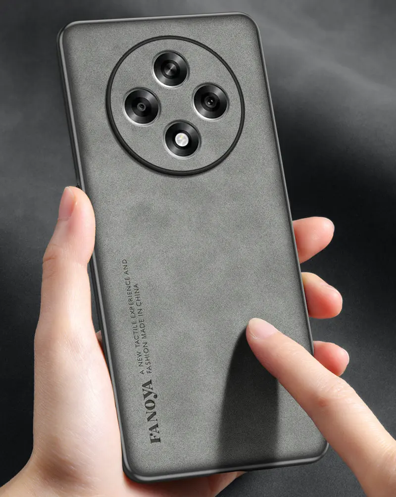 Premium Frosted Leather Anti-Shock Hard Case – Stylish Matte Finish