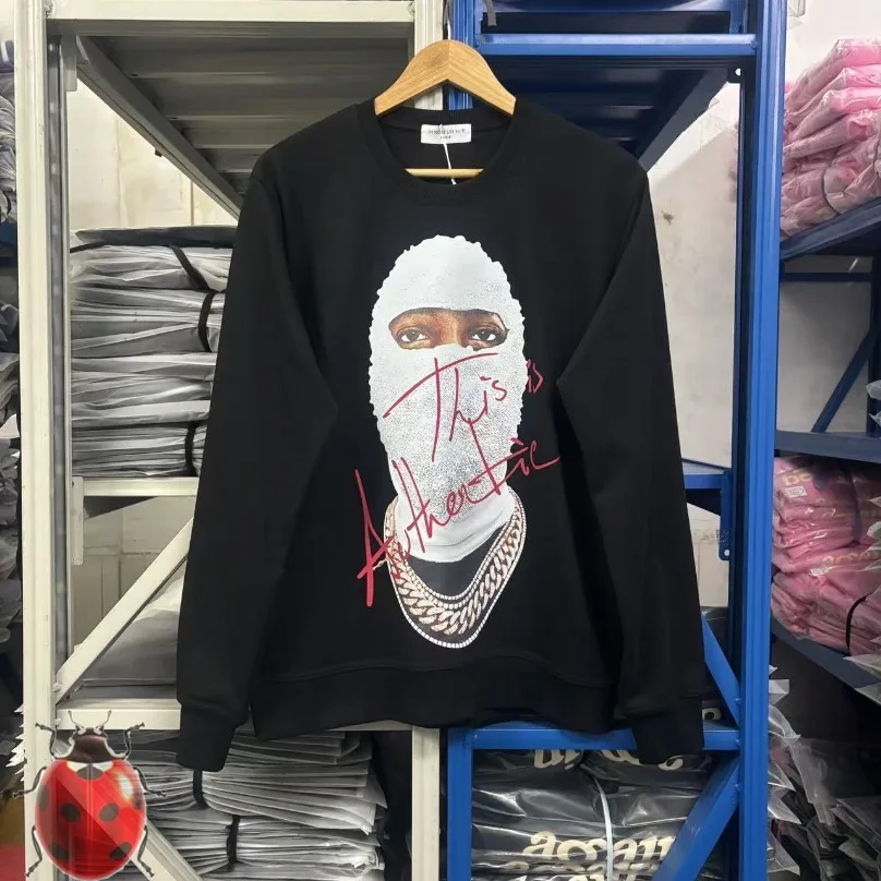IH NOM UH NIT Signature Male Pearls Masked Print Sweatshirts Men Women Oversize Sweatshirts Hoodie Terry Clothes