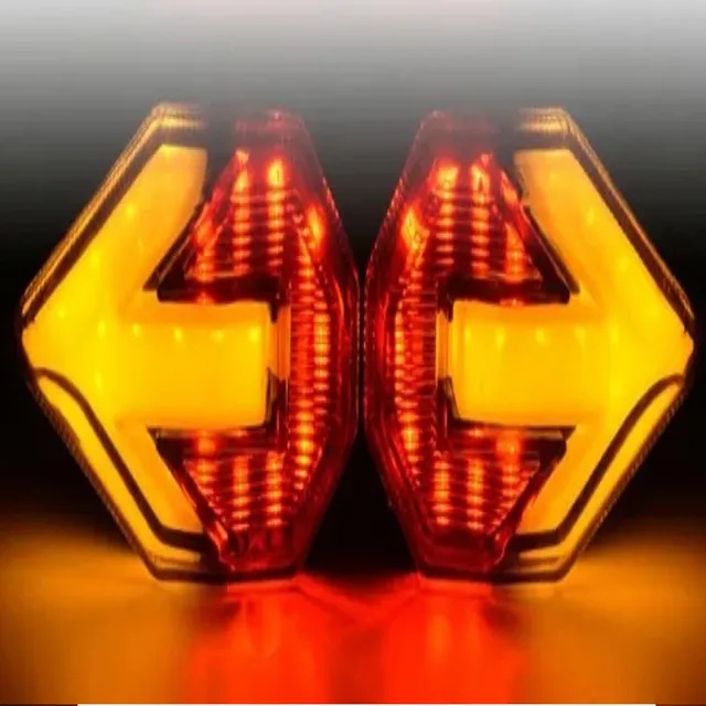 2PCS Motorcycle LED Turn Signals Light Tail Flasher Flowing Water