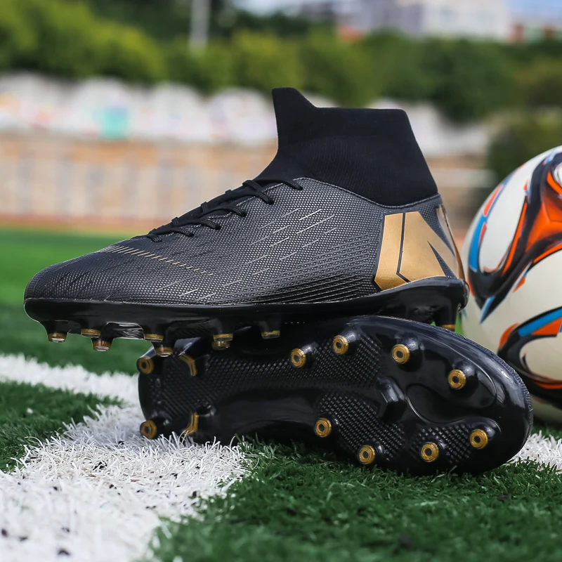 Men Soccer Shoes Cleats Adult Ankle Anti-Slippery Futsal TF/FG Grass Training Sport Football Boots Non-Slip Light football shoes