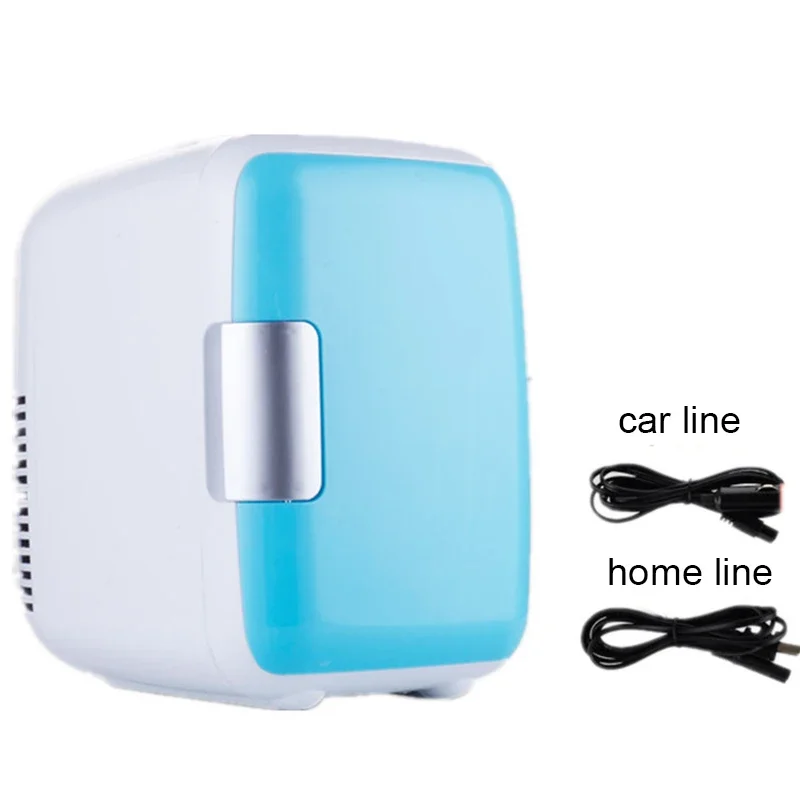 Dual-Use 4L Home Car Use Refrigerators Mini Refrigerators Freezer Cooling Heating Box Cosmetic Fridge Makeup