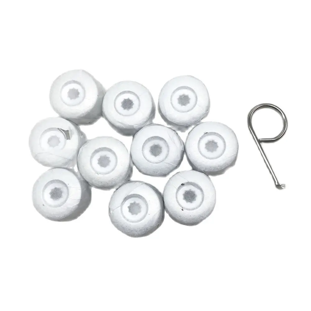 7L6 601 173A 2ZZ 10pcs Chrome Wheel Lug Bolt Nut Cap Cover 7L6601173A for VW Touareg 2004-2010 2011 2012 2013 2014