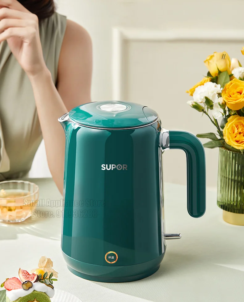 Description Picture 4 of itemSUPOR Insulation Electric Kettle 1.5L Exquisite Small Household Teapot High-quality Stainless Steel Portable Kitchen Appliances
