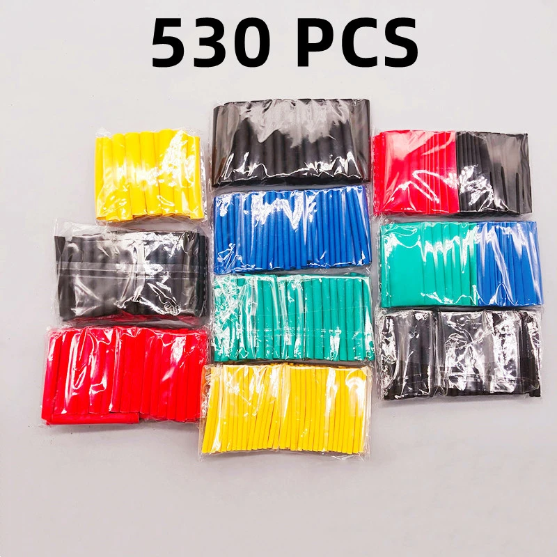 530pcs/set Polyolefin Shrinking Assorted Heat Shrink Tube Wire Cable