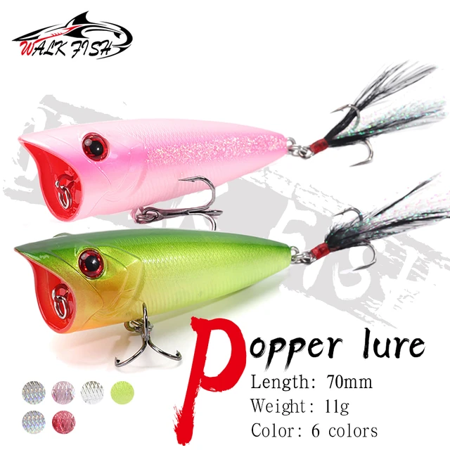 WALK FISH 1PCS New Japanese Topwater Fishing Lure High Quality Hard Baits  70mm 11g Popper Bass Pike Baits Isca Artificial - AliExpress