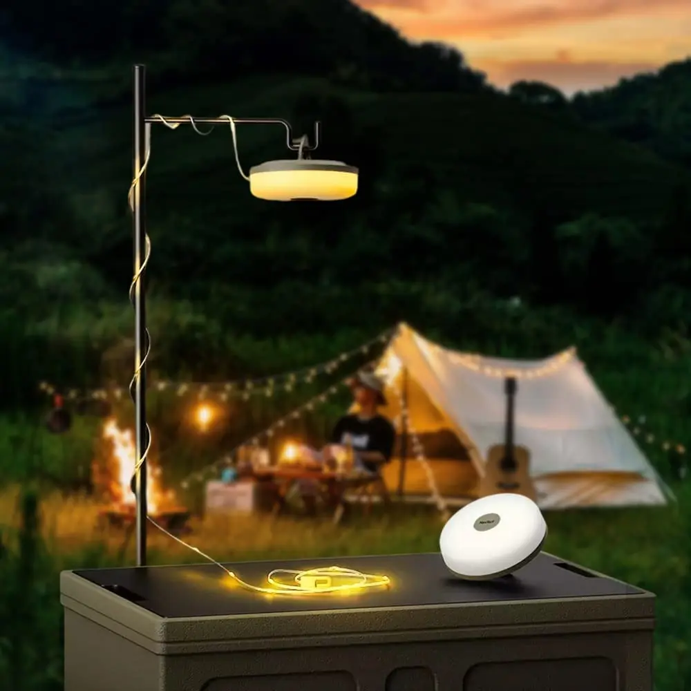 Multifunctional Portable Camping Light Outdoor Atmosphere Tent Decoration  LED Light String with Campsite Color Light String IP67