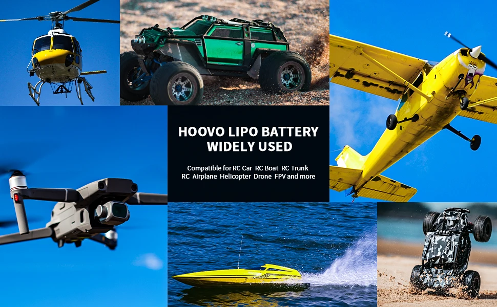 HOOVO 2 uds 6S Lipo batería 22,2 V 10000mAh 120C RC batería EC5 enchufe funda blanda para coches RC, Drones, DJI, FPV, avión, carreras Hobby