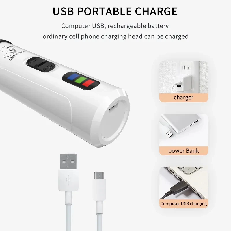 Pet Nail Grinder Quiet Electric Rechargeable Pet Nail Grinder Low Noise Automatic Electric Pet Nail Polisher Cat Dog Grooming Grinder