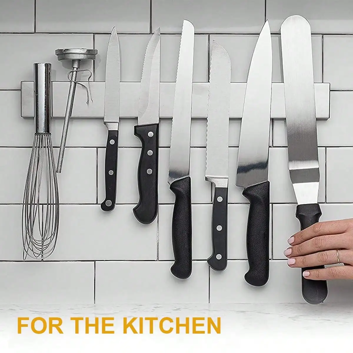 Magnetic Knife Holder for Wall Knife Strip Rack Kitchen Utensil Organizer