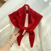 British Korean Triangle Scarf  Niche Wool Triangular Scarf Women Headscarf Knitted Scarf Multi-functional Warm Knitted Wrap 2