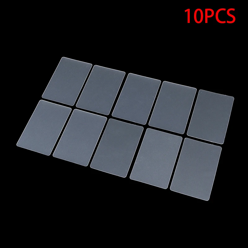 

10 шт., прозрачные пластиковые визитные карточки без принта