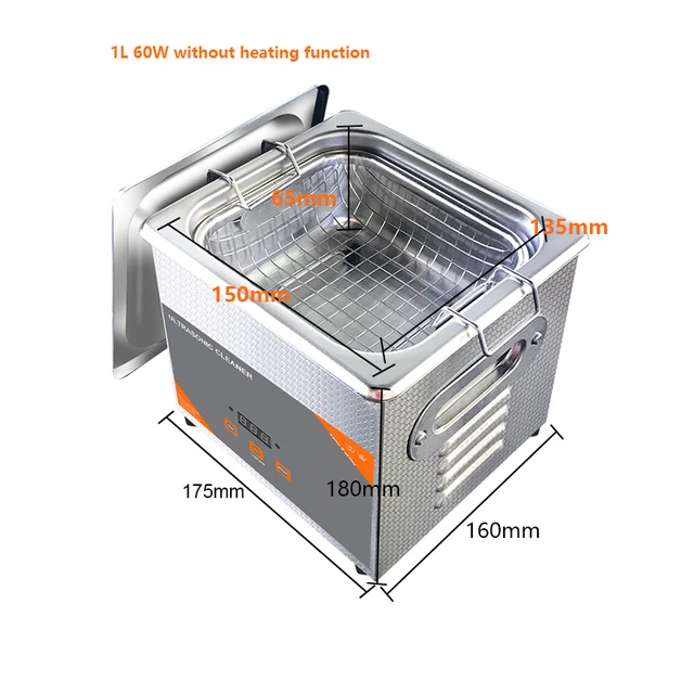 FanYingSonic 800ml Ultrasonic Cleaner Digital Time 35W Washing Jewelry Necklace Glasses Watch Brush Ultrasound Washer Machine 60W 1L 220V
