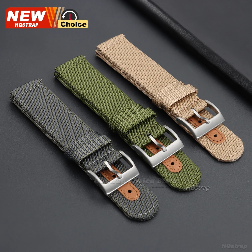 Quick Release Nylon Woven Universal Watch Strap - Men's & Women's Replacement Watchband