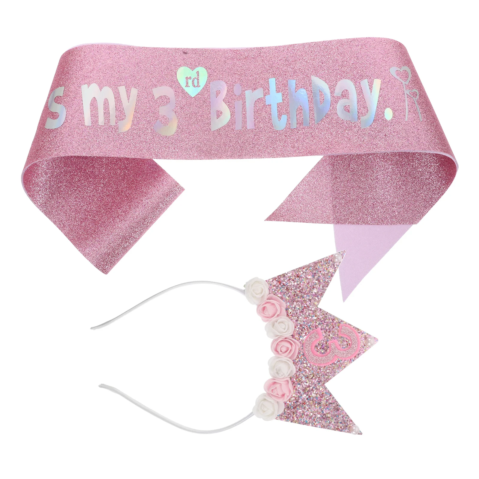 Girls Birthday 3rd Hair Decoration Hair Festive Accessories Party Celebration Crown Supply Infant Decoration