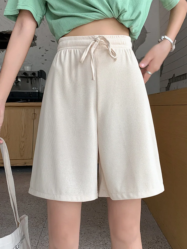 New Women Shorts Summer Casual Loose high waist loose shorts for girls Soft Cool female Outwear Sports shorts