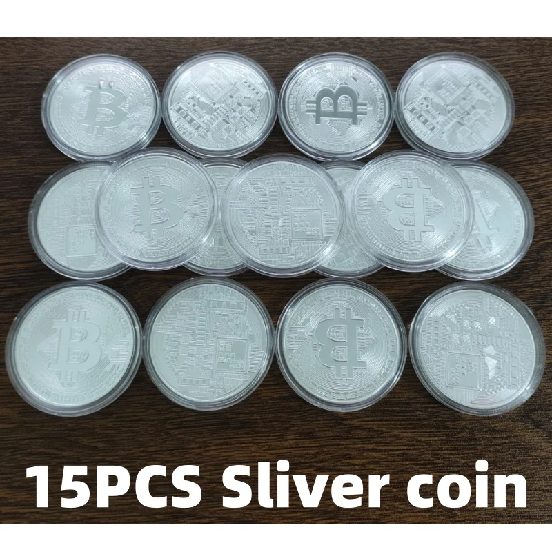 Gold Plated Collectible Bitcoin Coin – Commemorative Art Piece with Display Case