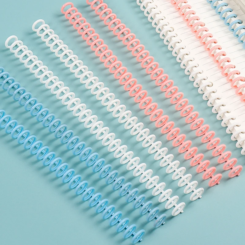 5pcs Loose-leaf Binding Strip Plastic A4 Loose-leaf Ring Binding Clip Rings 12mm Binder Office Accessories