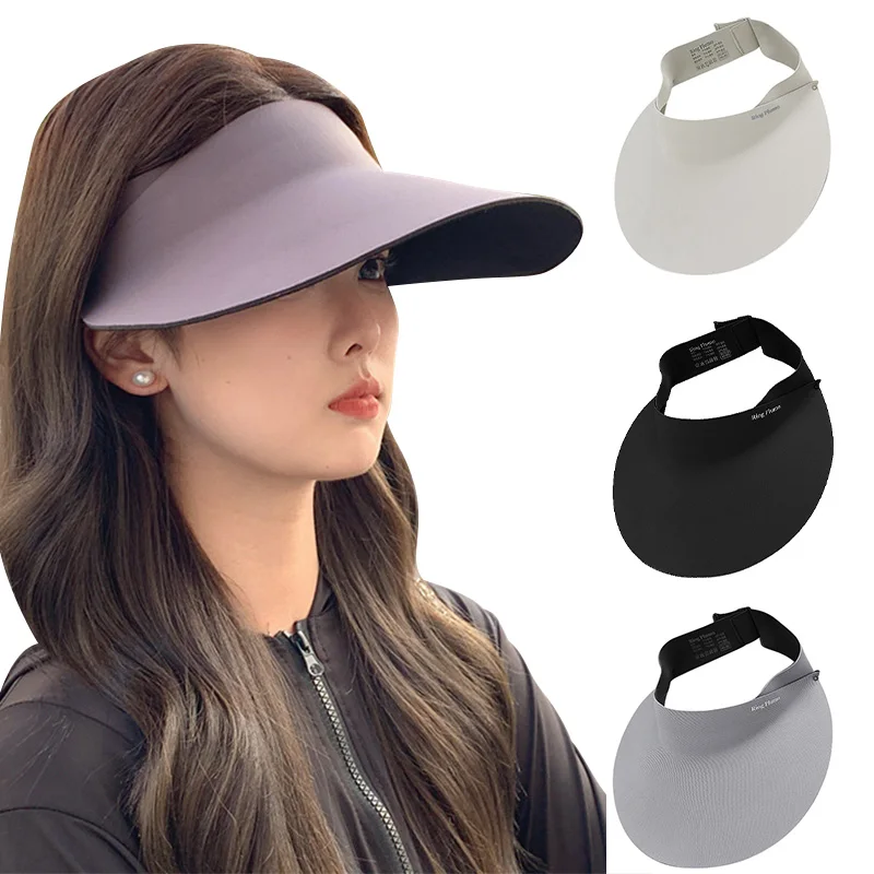 

Seamless One-Piece Empty Top Hat for Women Men Summer Sunshade UV Protection Casual Visors Outdoor Riding Sports Onesie Sun Hats