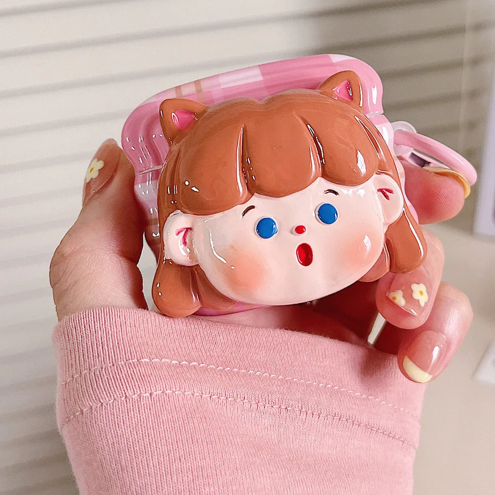 Cute Cat Ear Girl Protective Cover Airpod3 airpodsPro Earphone Case Second Wireless Bluetooth Third Pods1 Suitable for_voghion.com