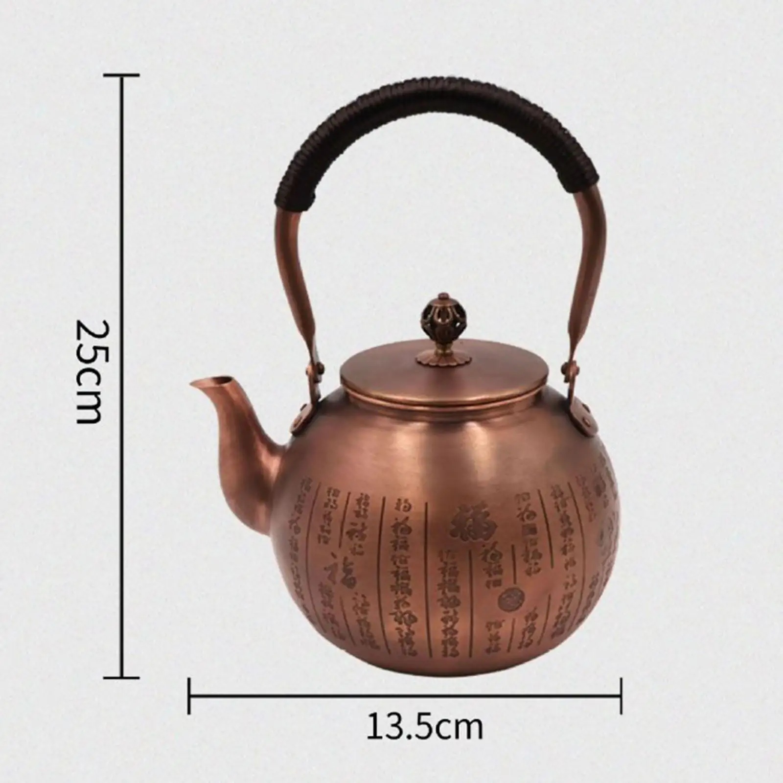 Handmade Copper Kettle Tea Infuser Tea Maker Chinese Traditional Teapot Kung Fu Kettle for Hotel Outdoor Restaurant Kitchen Home