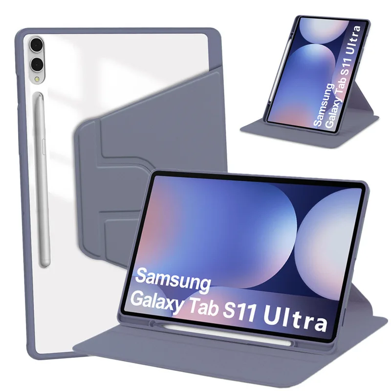 Acrylic Back Cover with 360° Rotating Stand and Pen Slot