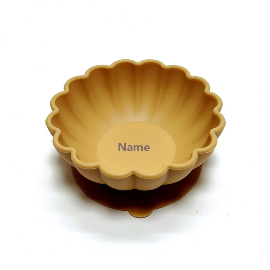 Baby Tableware Bowl Personalized Customization Free Printing Silicone Material Boy Girl Holiday Gift