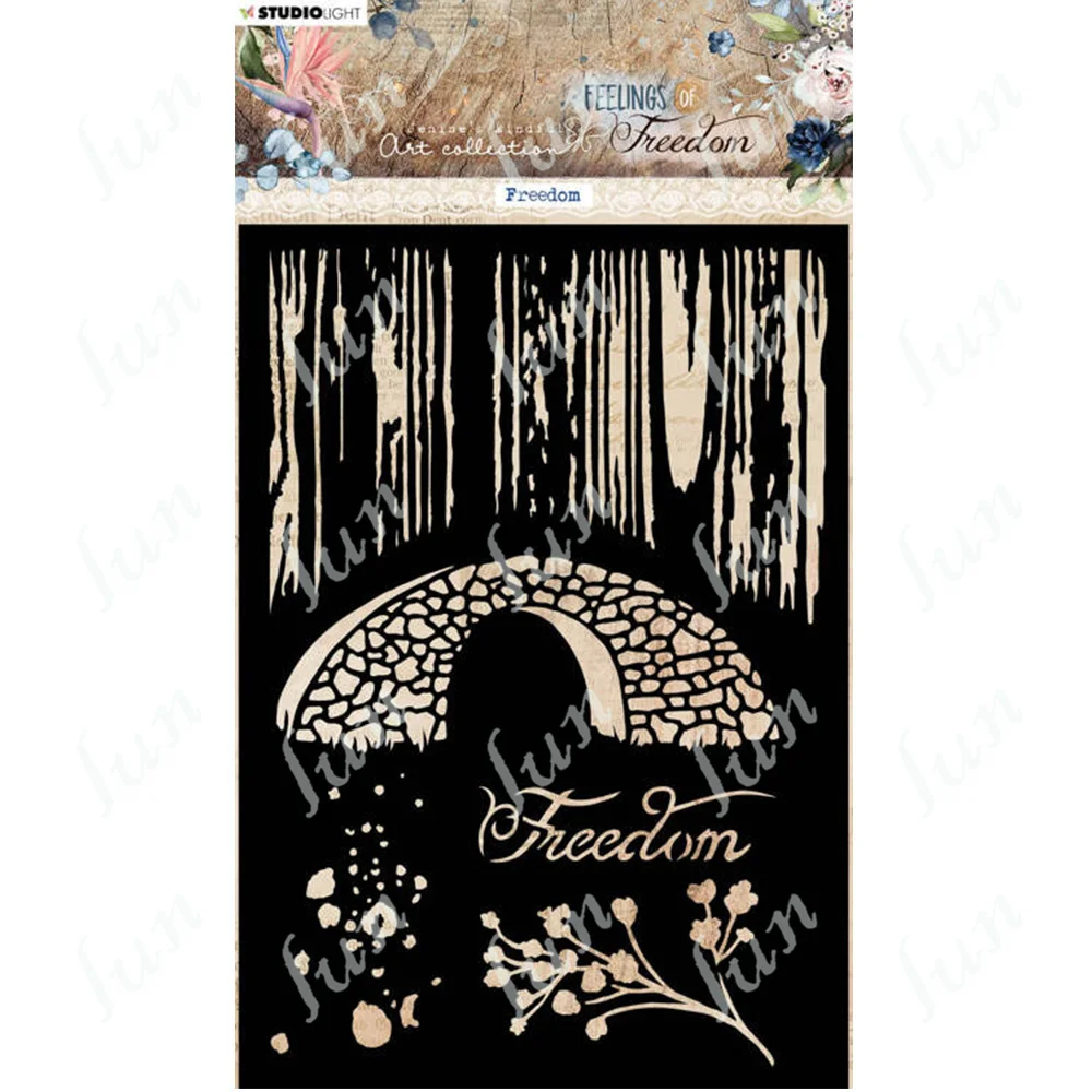 

Handmade Coloring Freedom Layering Stencils Scrapbooking Photo Album Decoration Craft Supplies Embossing Stencil Template