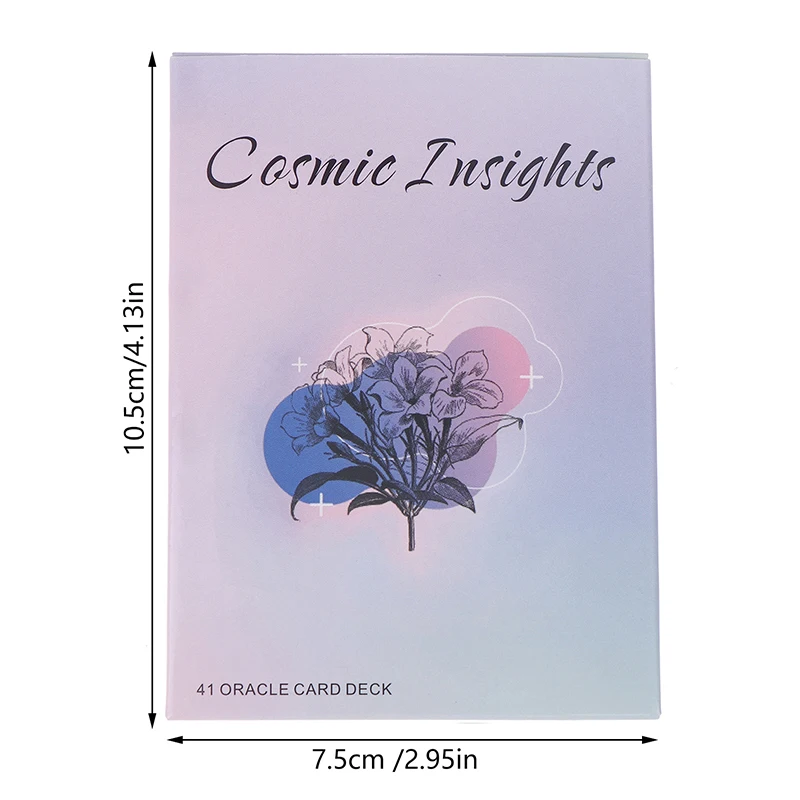 새로운 오라클 카드 코스믹 인사이트 일상생활을 위한 41장 카드 덱 영어 버전 10.5*7.5cm 운명 점술 예언 카드