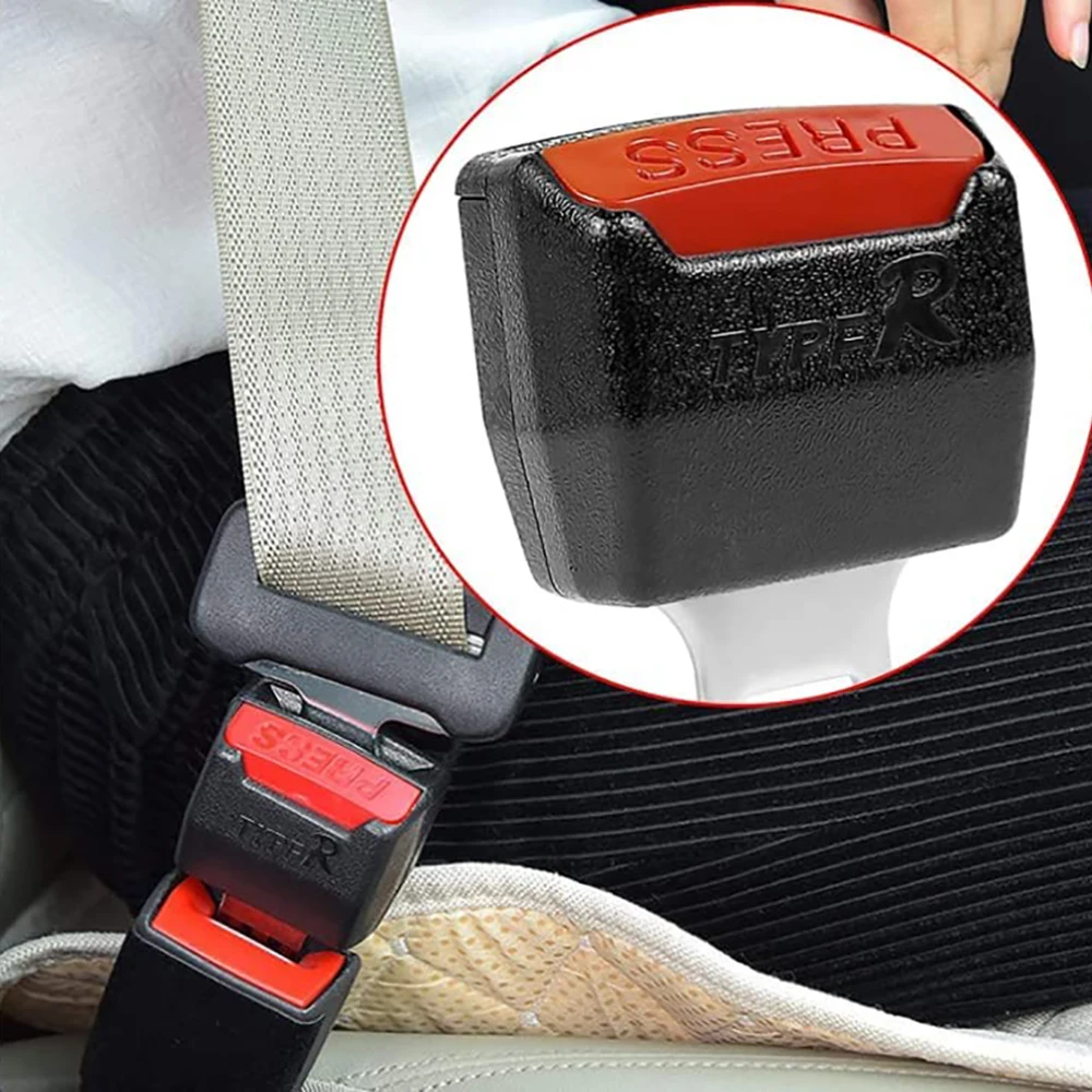 2PCS Original Car Buckle Extender, Seat Belt Extension (7/8 Tongue Width)  - Buckle Up to Drive Safely 