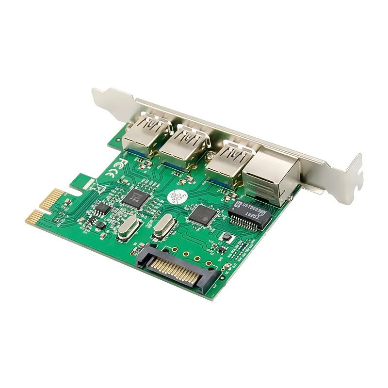 내부 PCI Express X1 기가비트 이더넷 확장 카드(USB30 및 19P AX88179 포트 포함) ROHS 인증 어댑터 재고 있음
