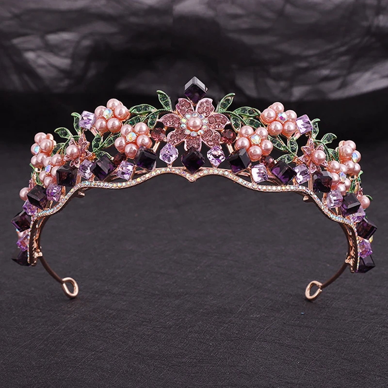 Diadème Couronne Reine Cristal Strass - Mariage, Concours, Mariée - Neuf