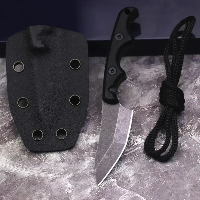2024 faca reta de bolso edc ferramentas ao ar livre de alta qualidade, 440c + k conjunto de mini facas retas, ferramentas de acampamento ao ar livre e caminhadas