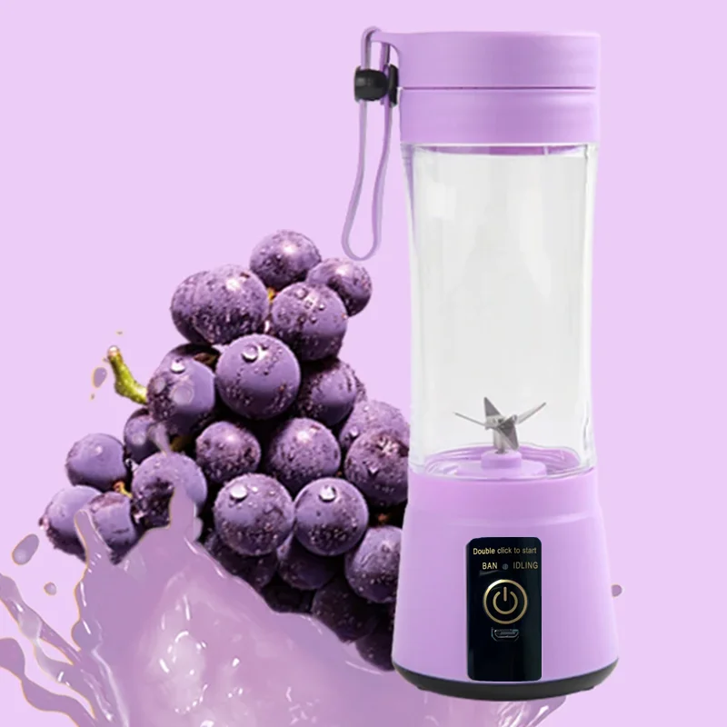 1Pc Portable Fruit Juice Blenders Summer Personal Electric Mini Bottle Home USB 6 Blades Juicer Cup Machine For Kitchen 5