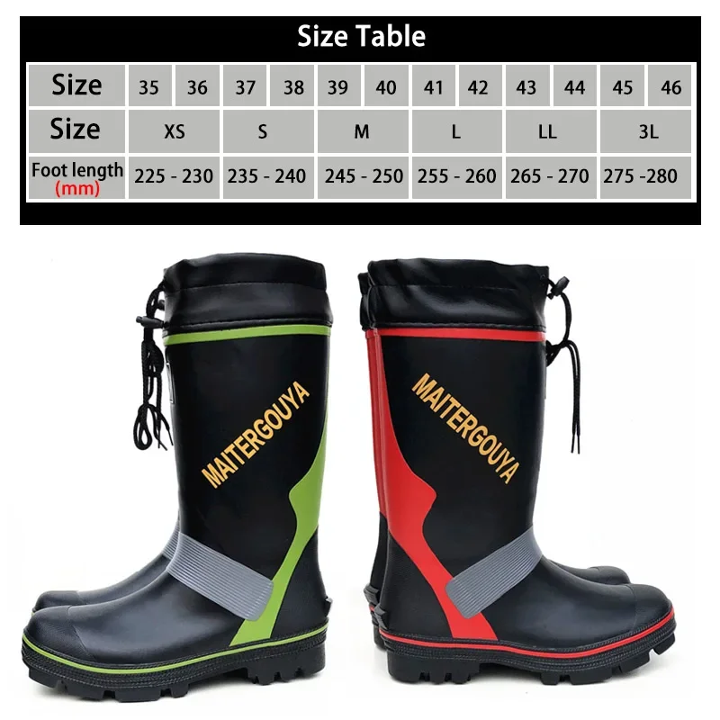 Fishing Boots Anti-slip Waterproof Spike Sole Rubber Rock Fishing Shoes High Rain Boots Toe Protection Hunting Shoes