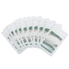 100pcs Matte Black White Mylar Flat Zip Lock Plastic Package Bags Smell Proof Aluminum Foil Plastic Zip Bag Pouches with Window 3
