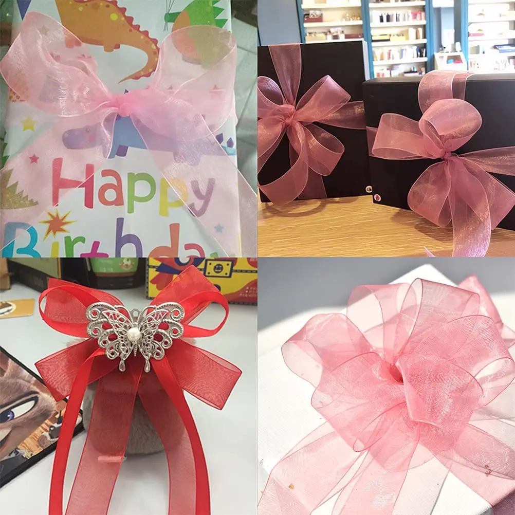 Nastro In Organza Bianco 45m X 1.5cm | Per Regali, Matrimoni, Compleanni | Trasparente