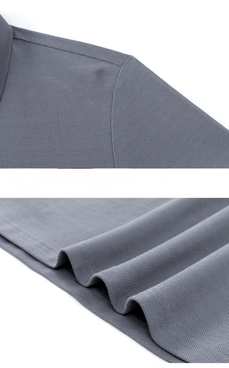 100% pure cotton short sleeved men's polo shirt summer boutique fashion high-quality top solid color collar back striped T-shirt 39 S5966d8f080ec46b18f5b9402ab25bd36B